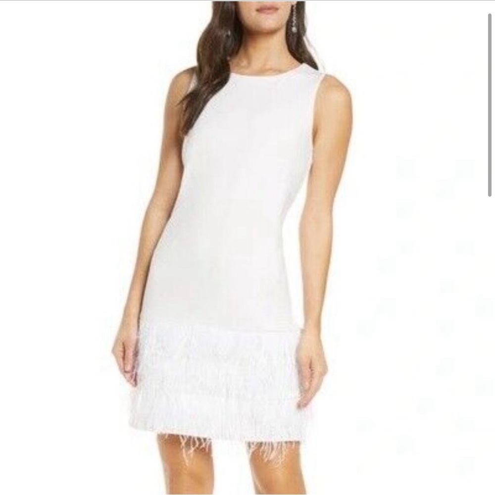 Sam Edelman Straight feather bottom white dress Size 4